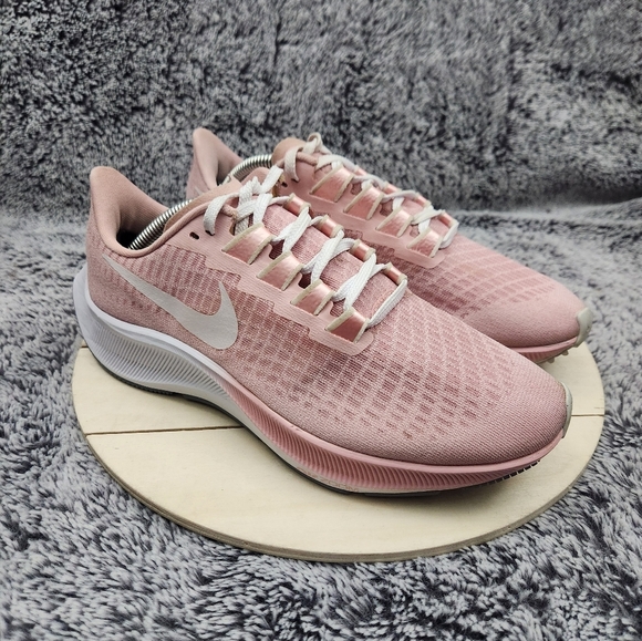 Nike air Zoom Pegasus 38 Shoes - Nike Womens Air Zoom Pegasus 37 Pink Glaze Metallic White Shoes Size 7